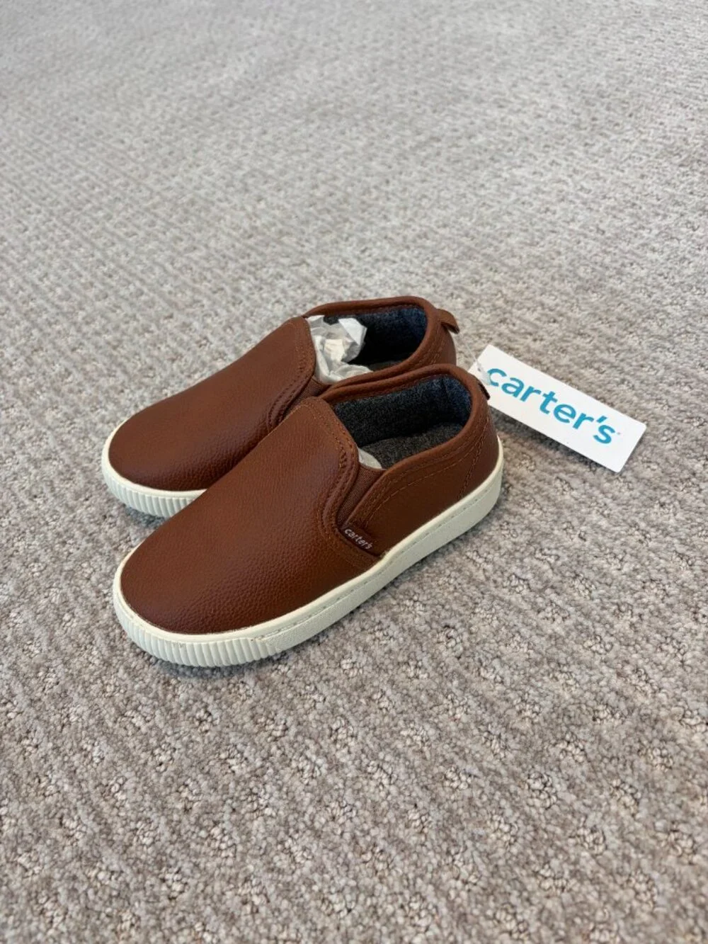 Toddler Faux Leather Casual Sneakers